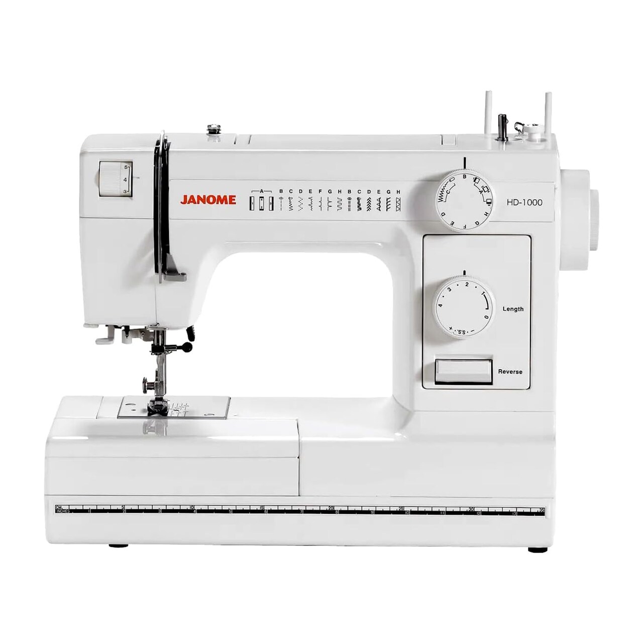 Janome HD1000 Heavy Duty Sewing Machine with 14 Built-in Stitches and Free Arm